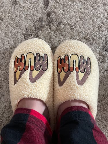 Customer photo review of Embroidered MUM Slippers