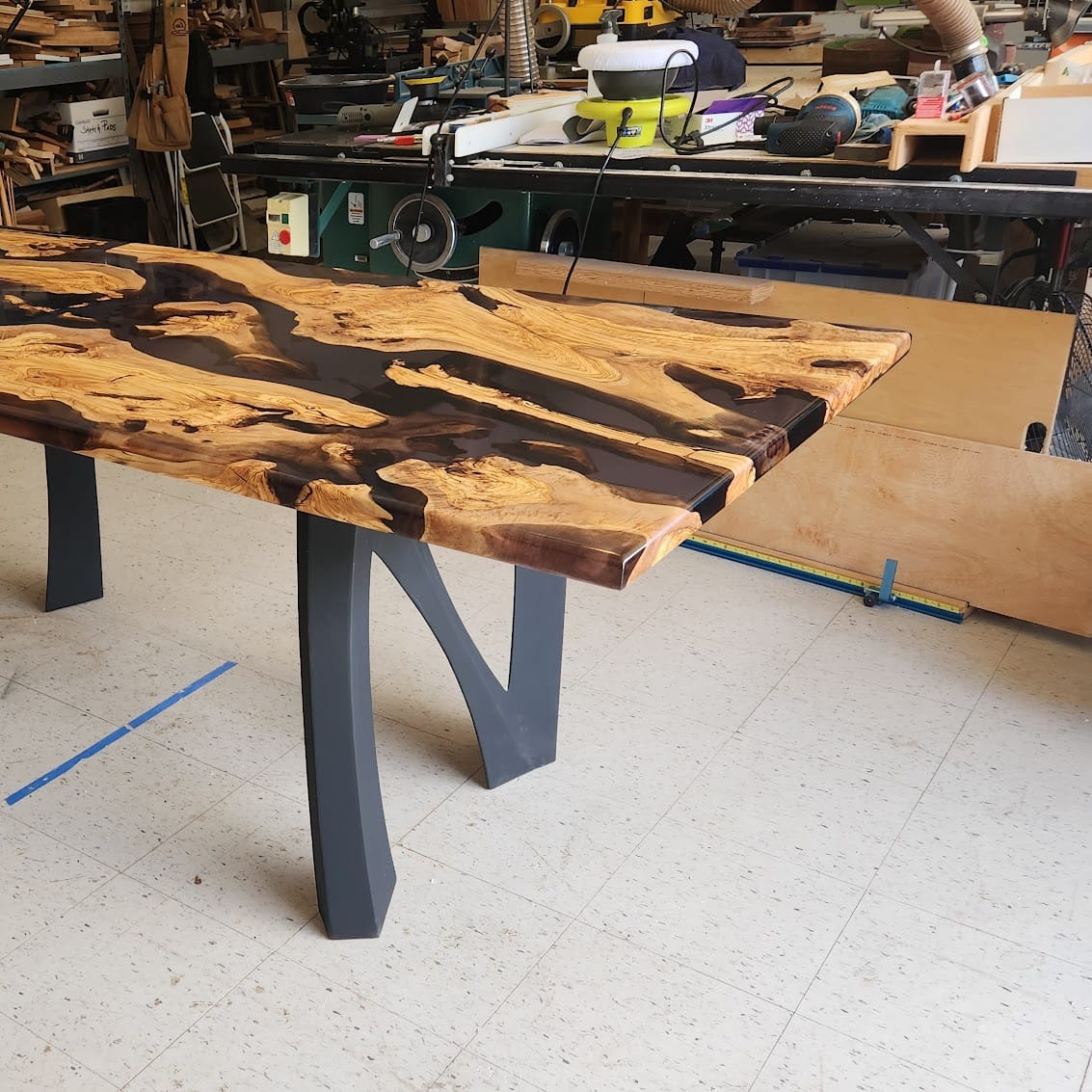 Customer photo review of Metal Bench Legs - 104 Norah - W13W, 16H inch