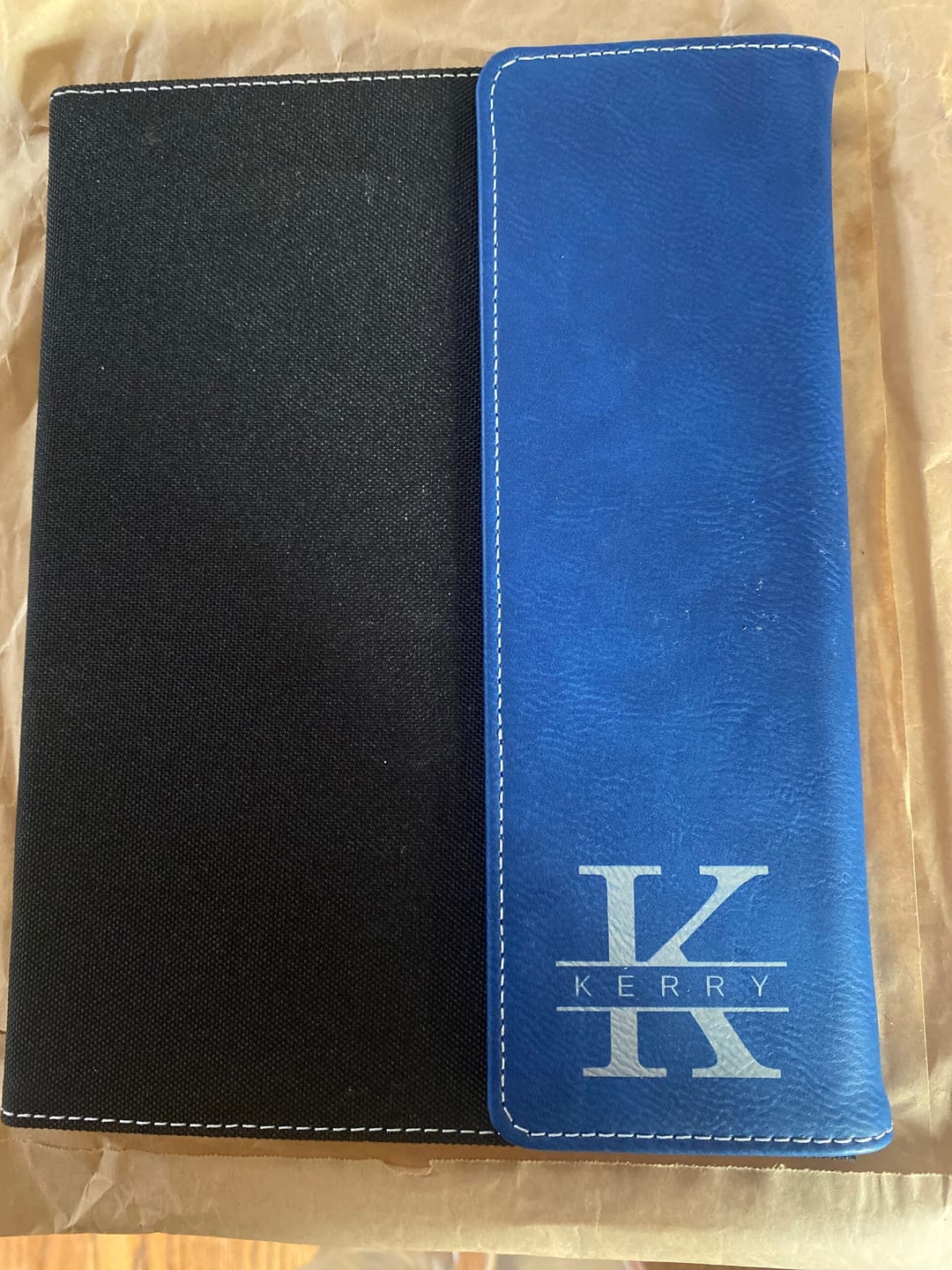 Customer photo review of Christmas Gift For Him, Personalized Journal, Padfolio with Refillable Notepad, Personalized Notebooks
