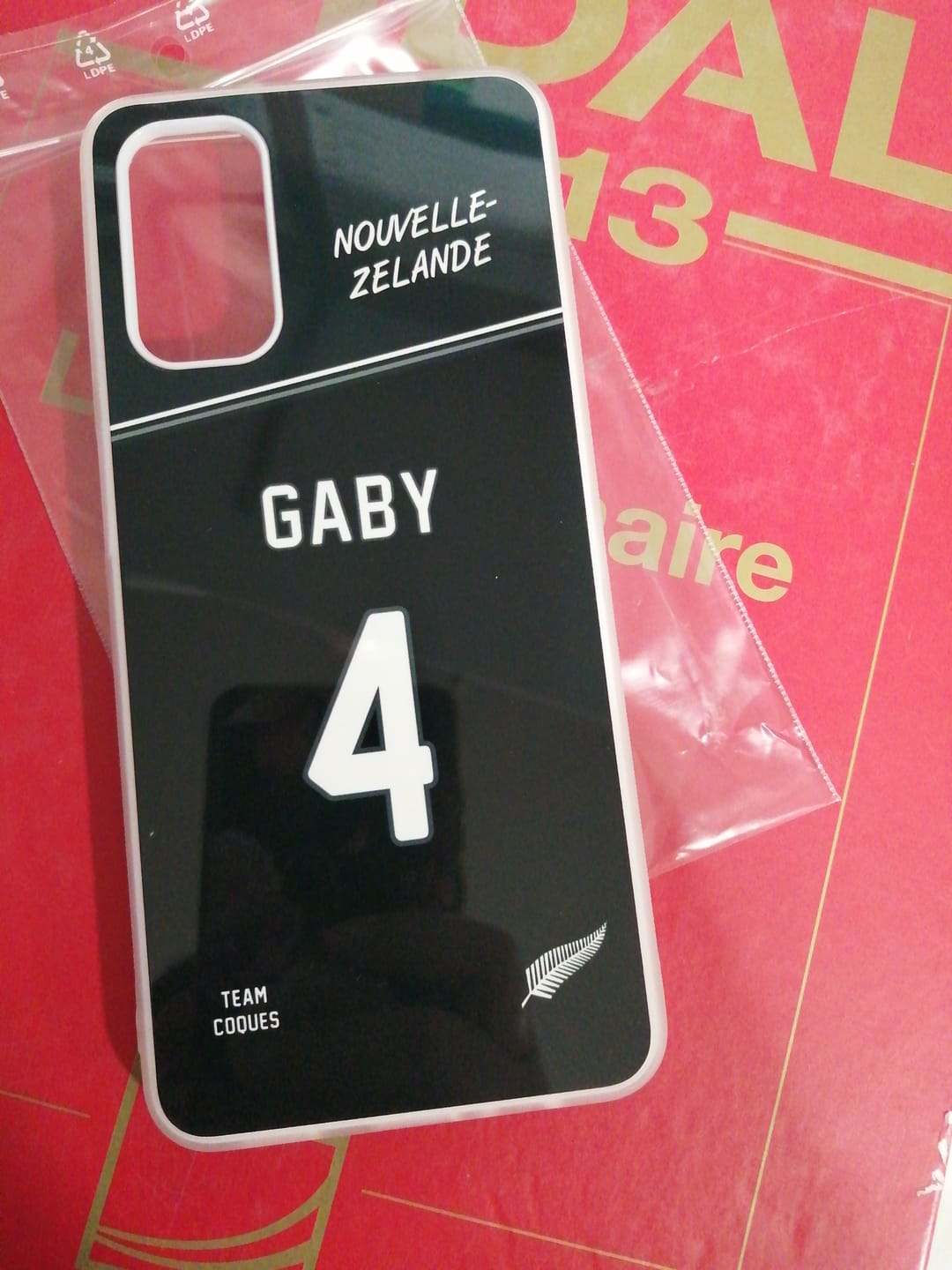Customer photo review of Coque rugby NOUVELLE ZELANDE ALL BLACKS personnalisable - TEAMCOQUES
