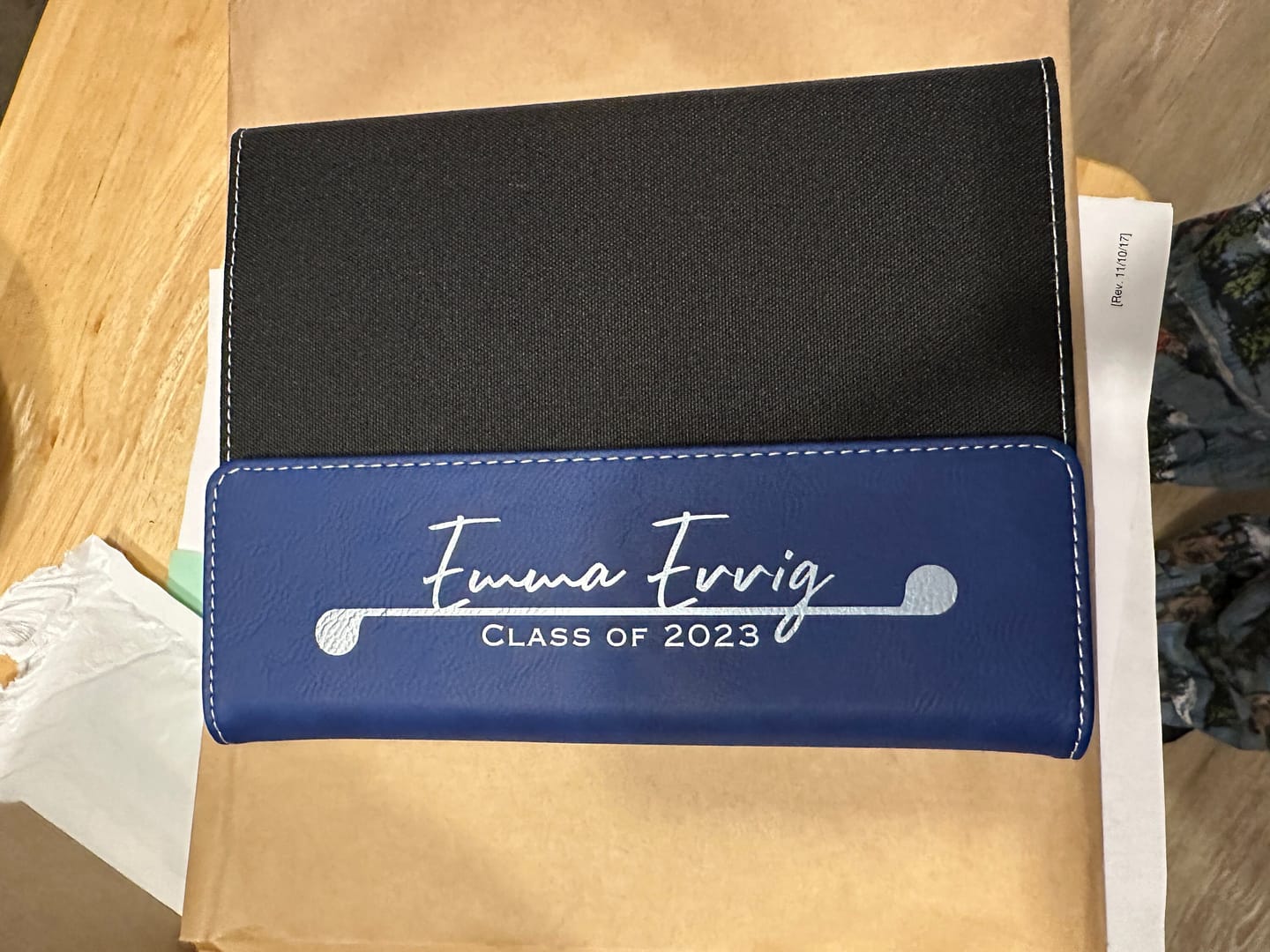 Customer photo review of Christmas Gift For Him, Personalized Journal, Padfolio with Refillable Notepad, Personalized Notebooks