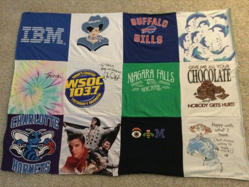 T-shirt quilt featuring buffalo bills, charlotte hornets by Tricia from NY