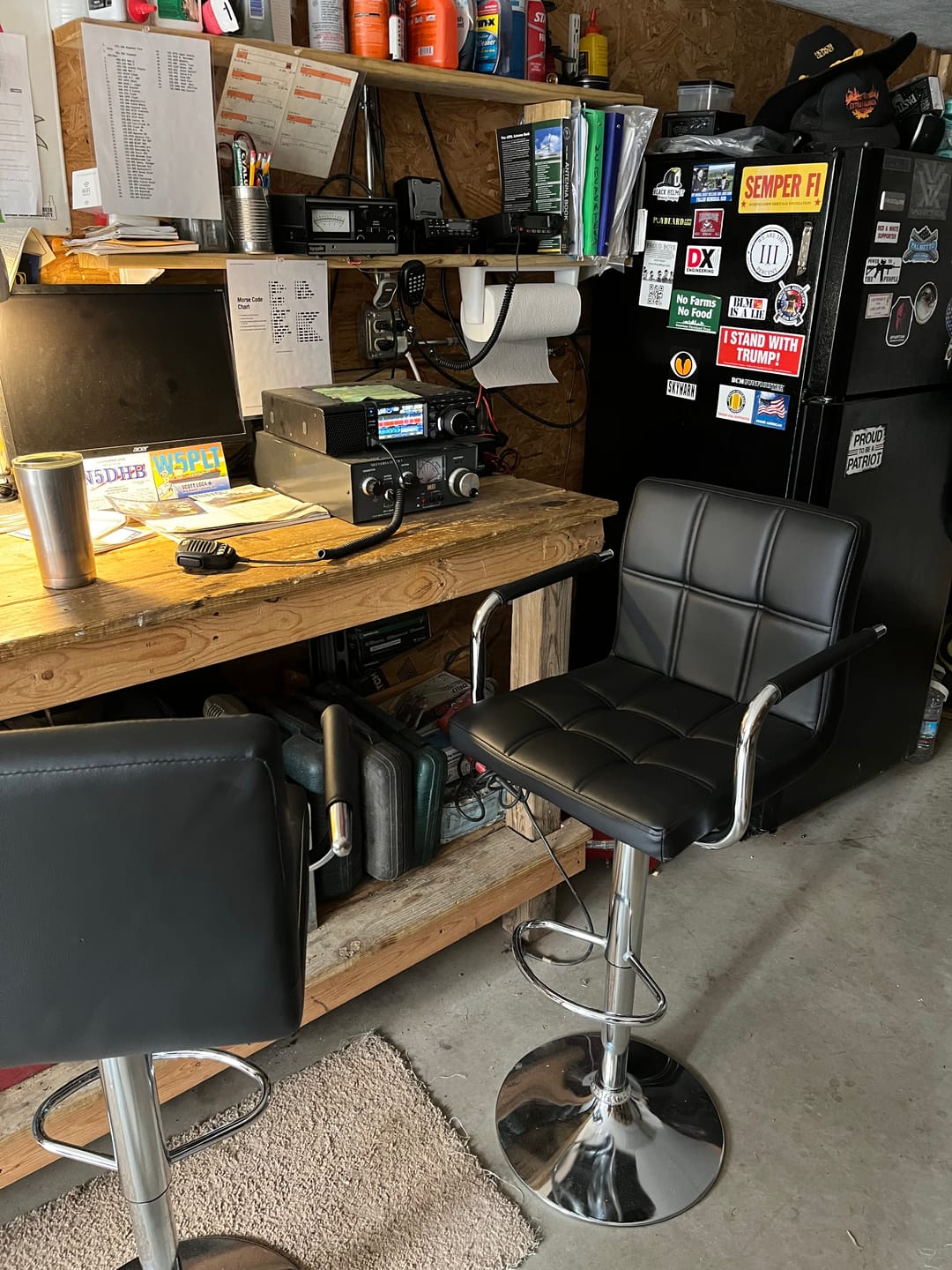 Customer photo review of Adjustable Square Bar Stools with Arm Rest (Set of 2)