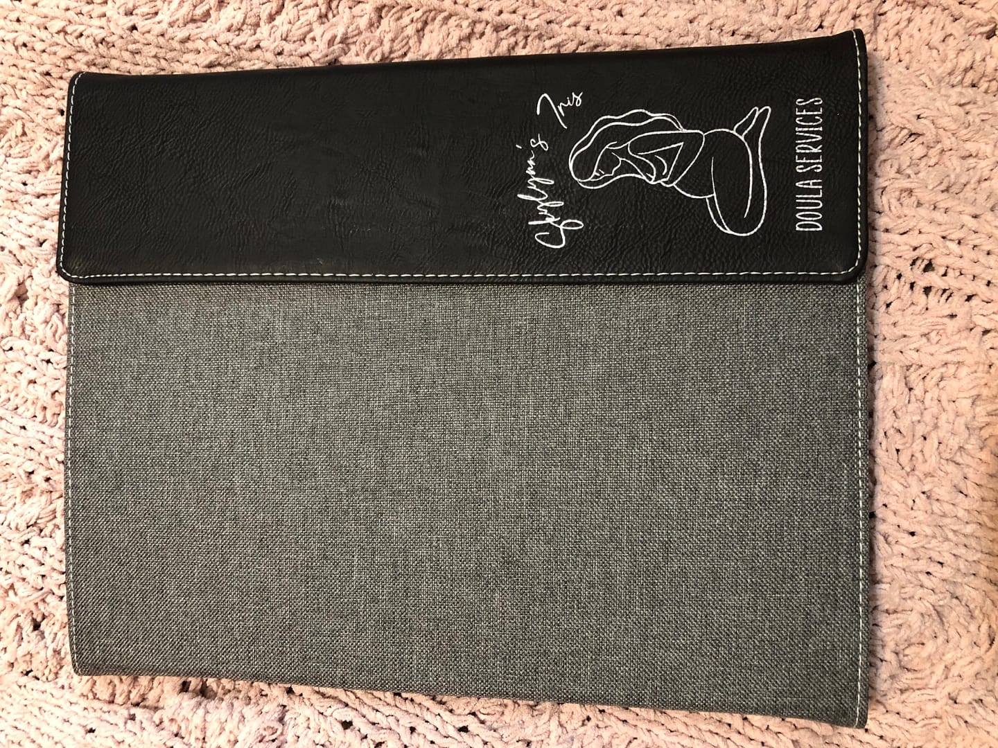 Customer photo review of Christmas Gift For Him, Personalized Journal, Padfolio with Refillable Notepad, Personalized Notebooks