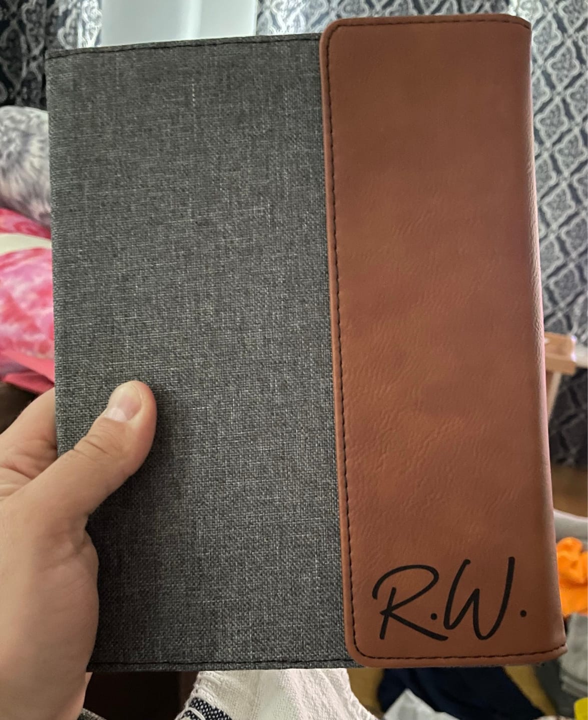 Customer photo review of Christmas Gift For Him, Personalized Journal, Padfolio with Refillable Notepad, Personalized Notebooks