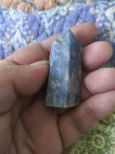 Customer photo review of Mini Blue Kyanite Towers (Points)