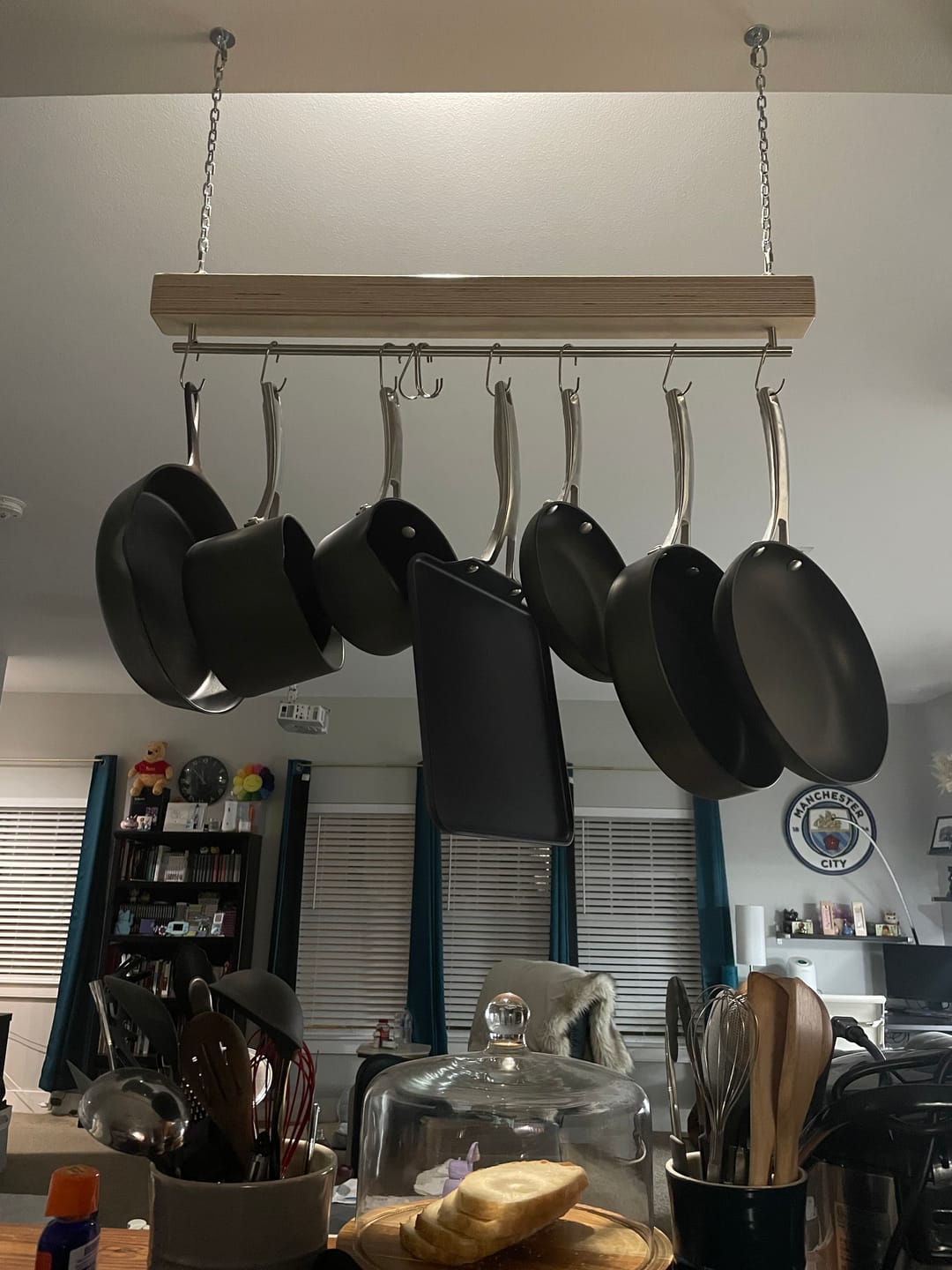Customer photo review of Birch Plywood 'Slim James' Pot Rack