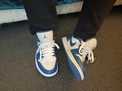 Customer photo review of Nike Air Jordan 1 Low 'Marina Blue' Women's