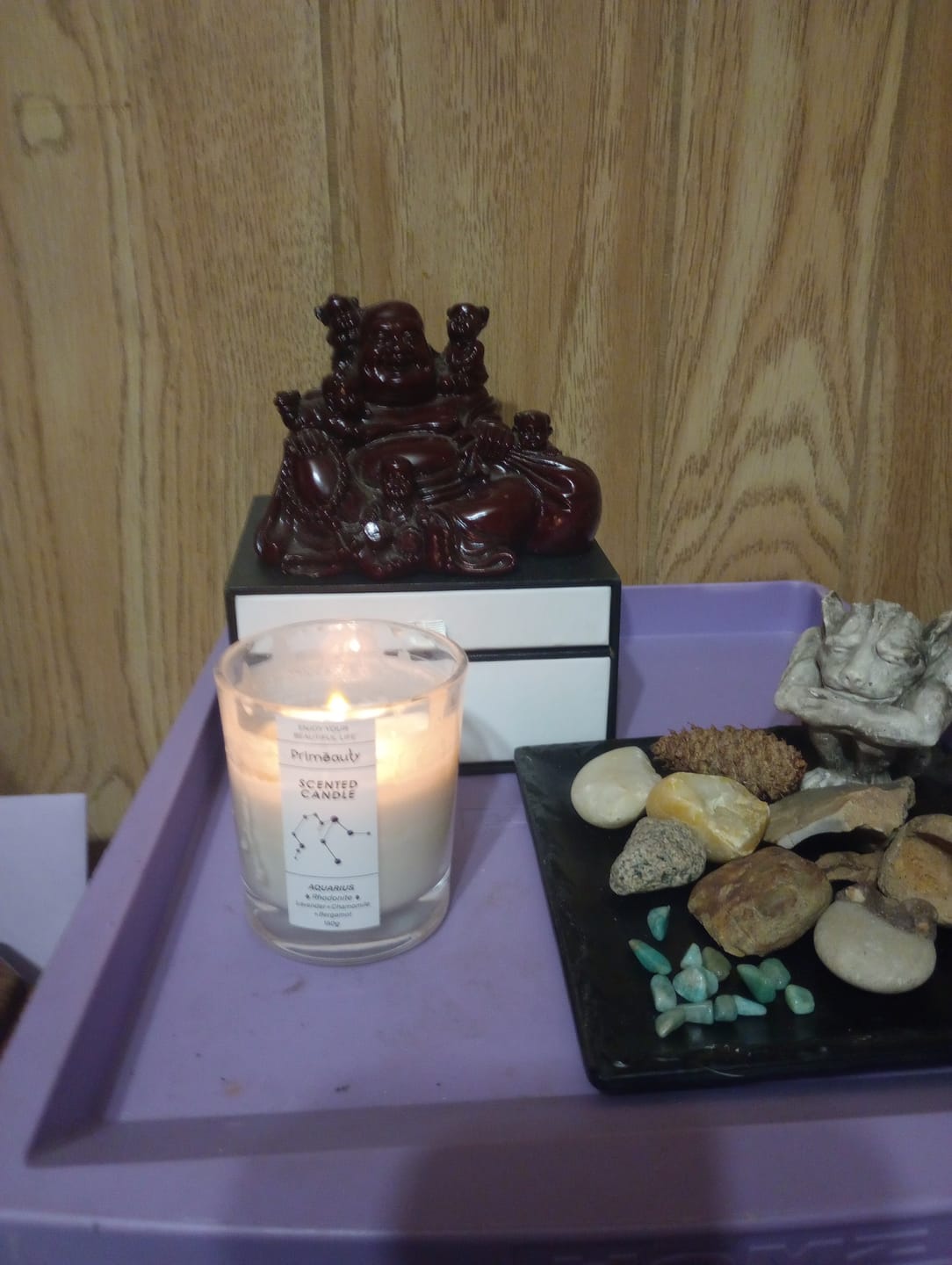 Customer photo review of Zodiac Gemstone Scented Candle
