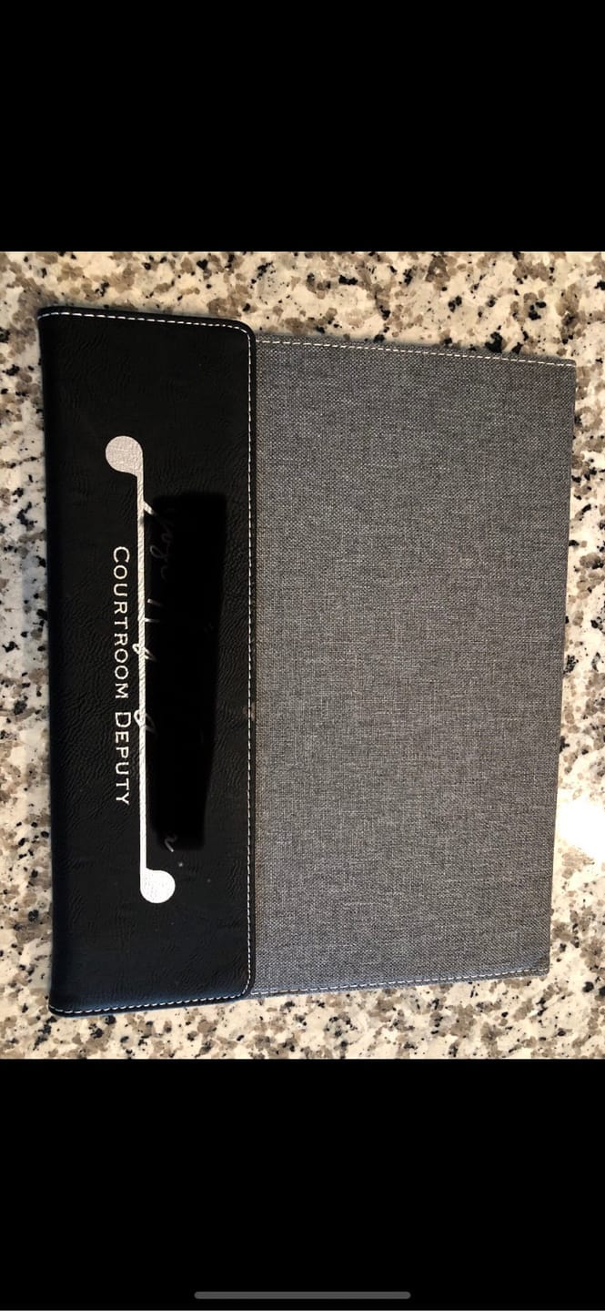 Customer photo review of Christmas Gift For Him, Personalized Journal, Padfolio with Refillable Notepad, Personalized Notebooks