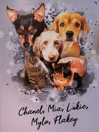 Customer photo review of Personalized Pet Art - Canvas