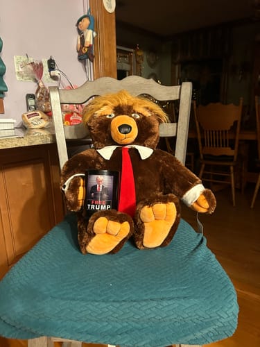 Customer photo review of Trump Mugshot Sign 15oz Coffee Mug
