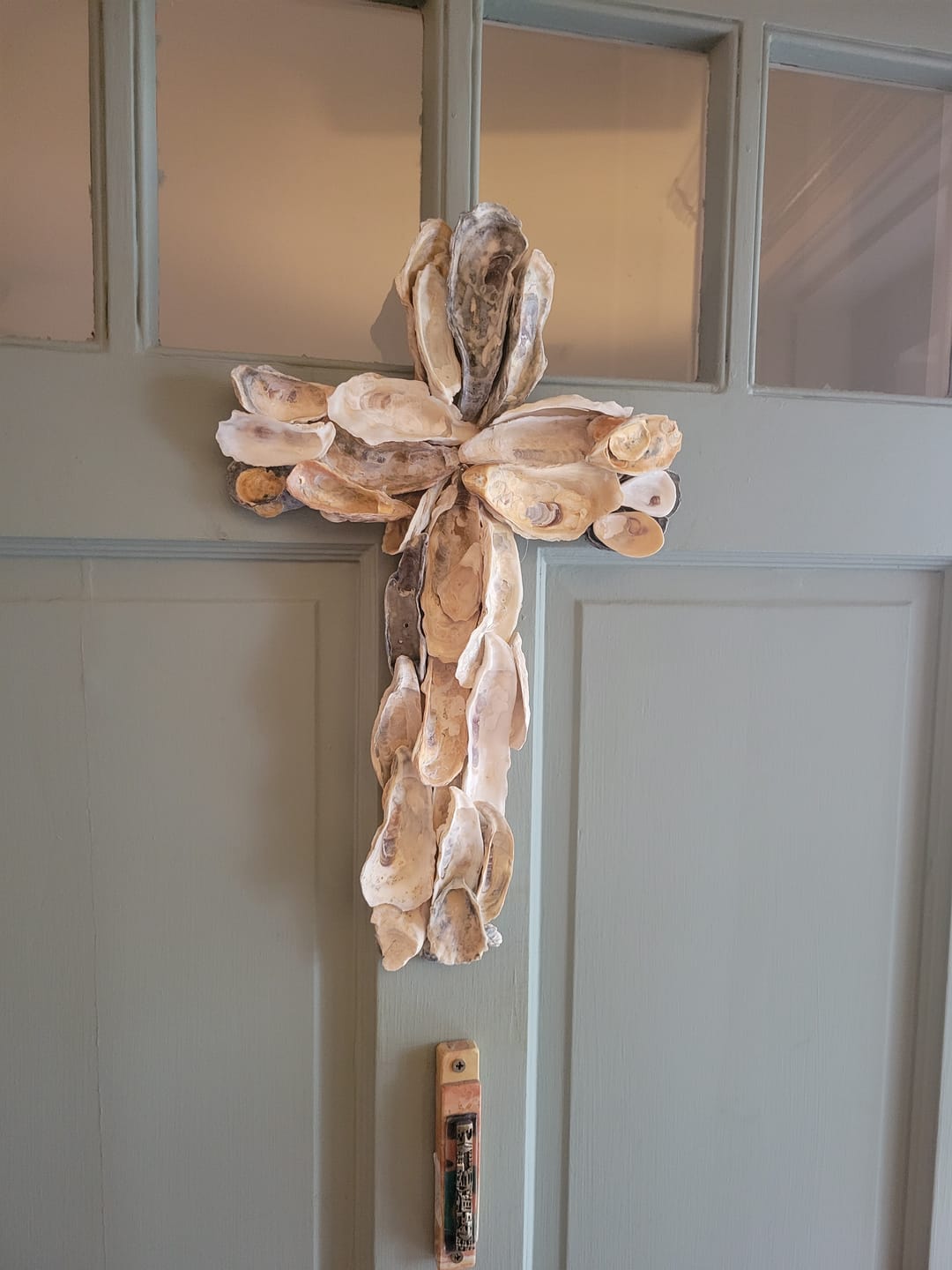 Customer photo review of Unfinished Wood Tall Cross Shape - Christian - Craft - up to 36" DIY
