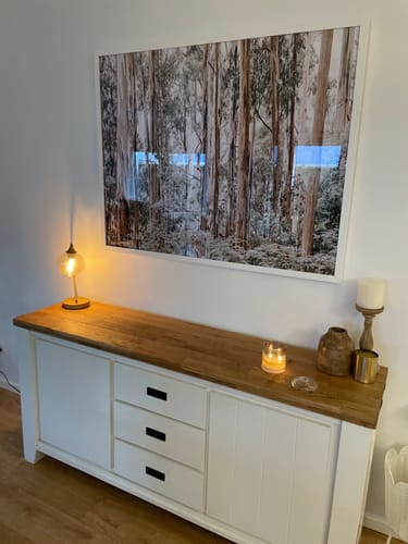 Customer photo review of SALE 100x130 Through the Gum Trees | White | Framed Acrylic Art