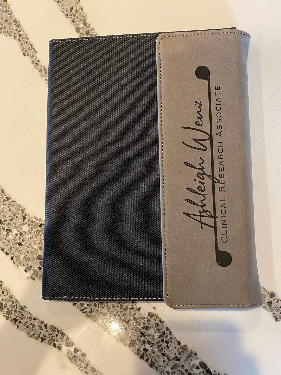 Customer photo review of Christmas Gift For Him, Personalized Journal, Padfolio with Refillable Notepad, Personalized Notebooks