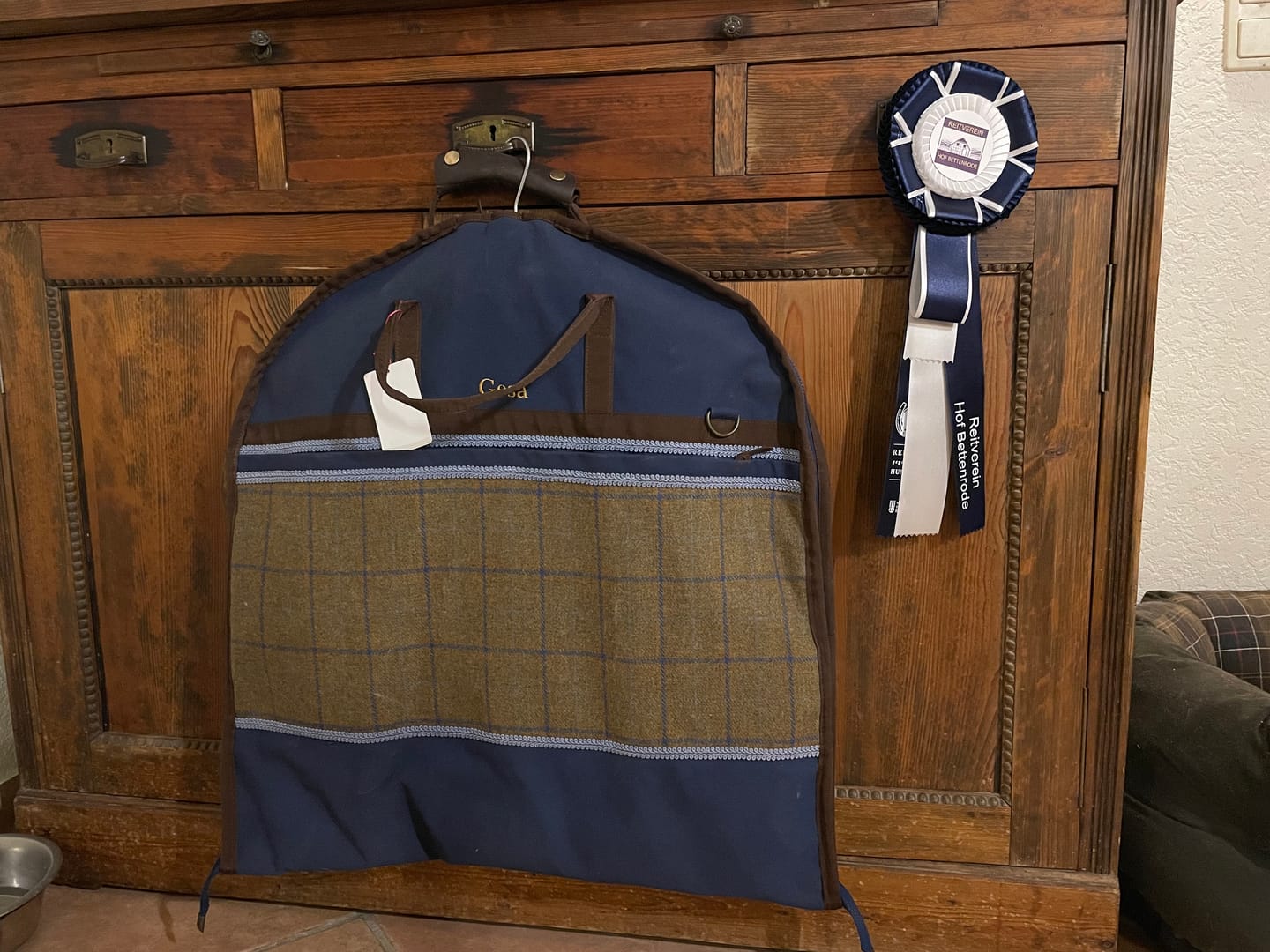 Customer photo review of Kleidersack BLUE TWEED