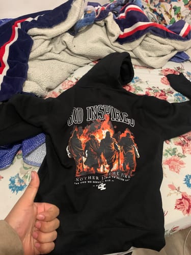 Customer photo review of Theophany 'Another In The Fire' Hoodie