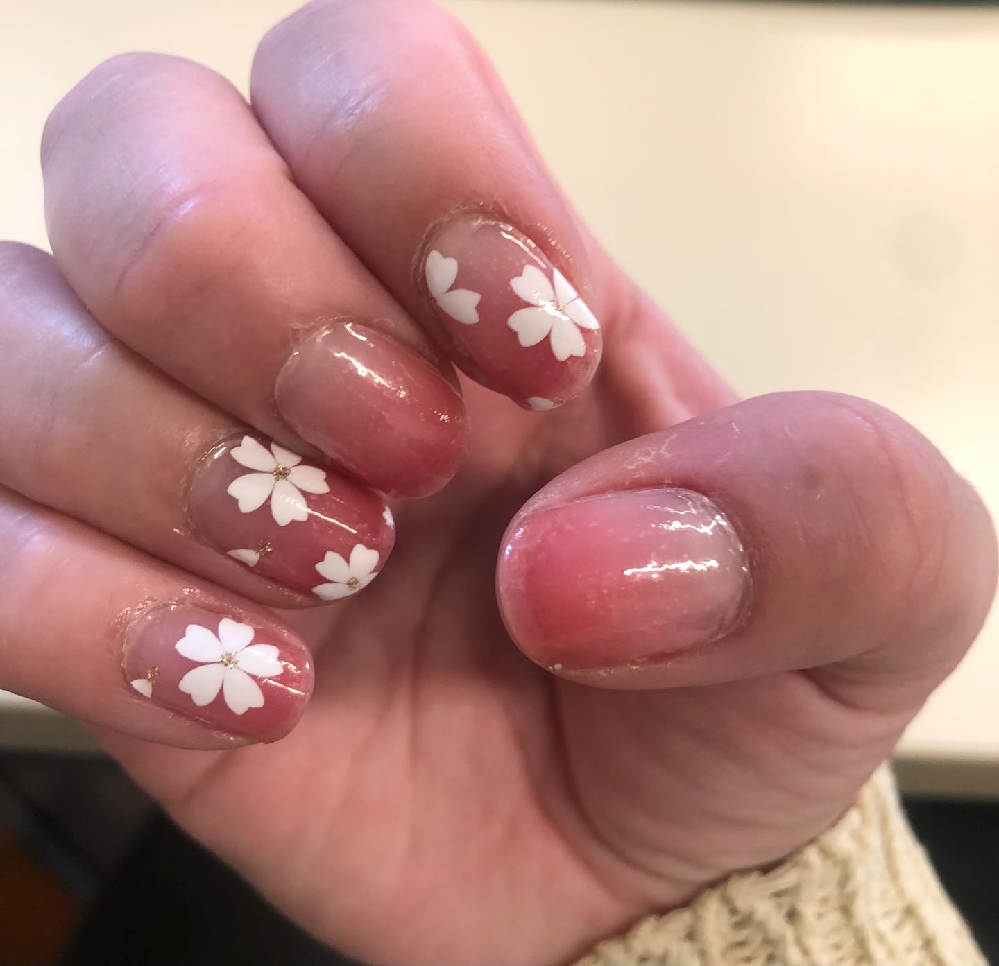 Customer photo review of Cherry Blossom | Stickers de Esmalte