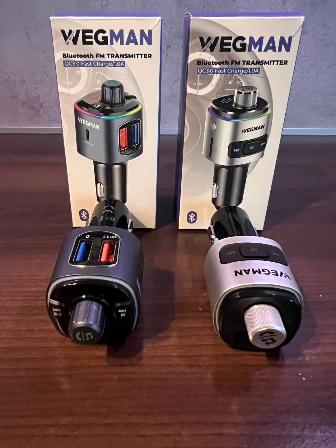 Customer photo review of Wegman Bluetooth FM Transmitter - Bluetooth carkit - Zilver