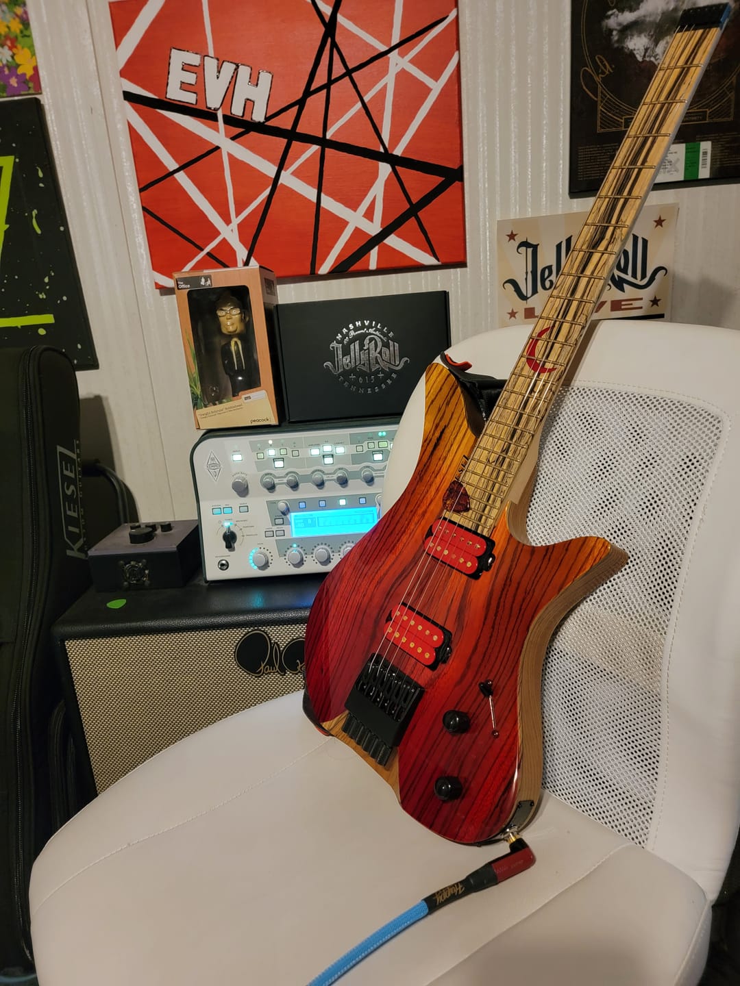 Customer photo review of The Kiesel Silent Instrument Cable - Riviera Blue