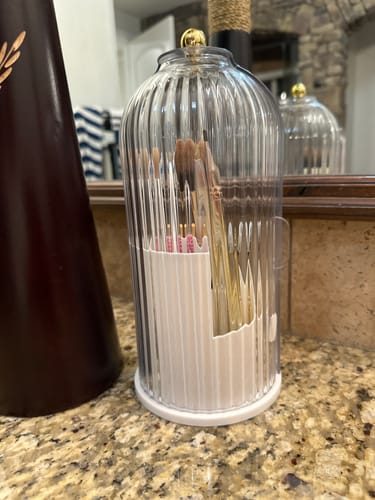 Customer photo review of Reeded Counter Makeup Brush Holder