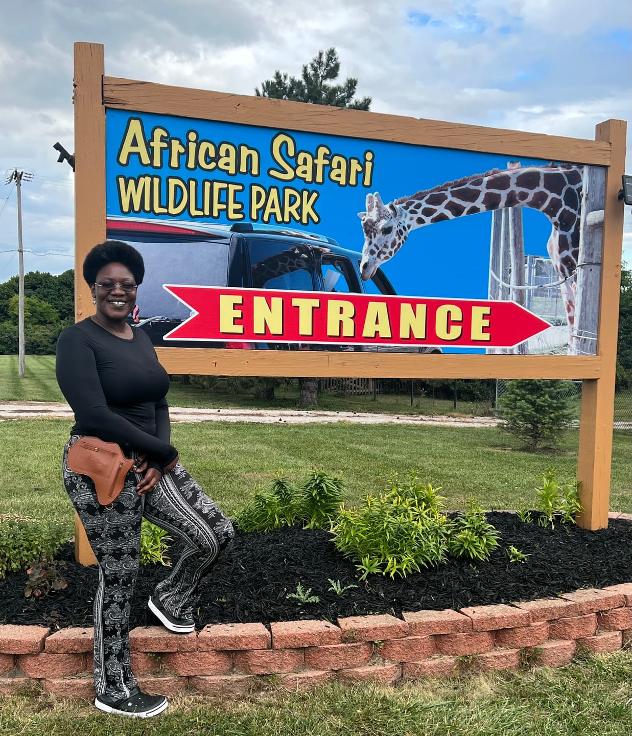 Customer photo review of Africa Fanny Pack/ CrossBody Bag- Brown Leather