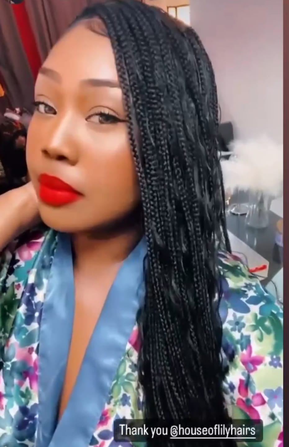 Customer photo review of BOHO Knotless Braided wig