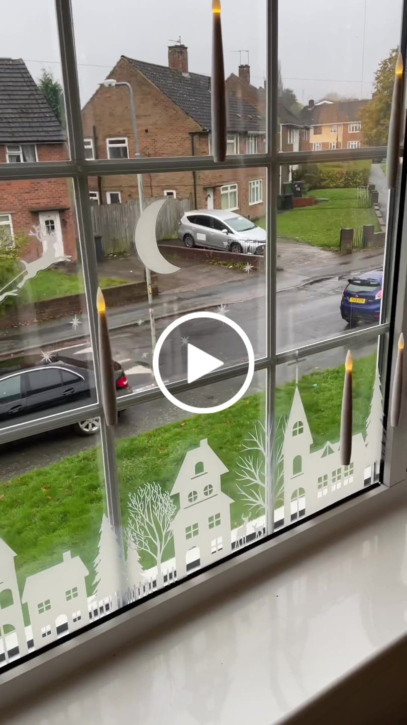 Customer video review of Christmas Village Window Decal