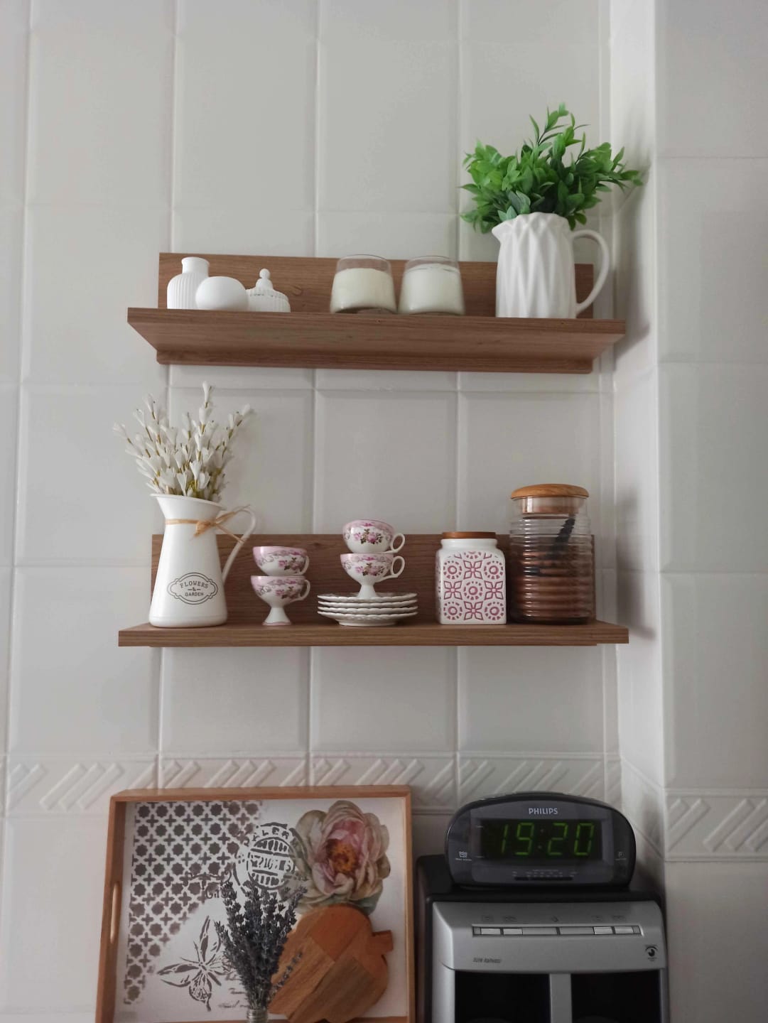 Customer photo review of Rani E16 Dekoratif 2 li Duvar Rafı Sepet Ceviz