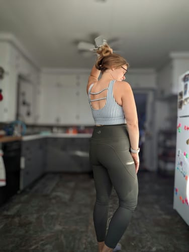 Customer photo review of Inspire Leggings - Green Ribbed