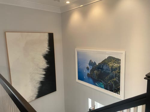 Customer photo review of Black And Beige Seascape Painting #ABSV32