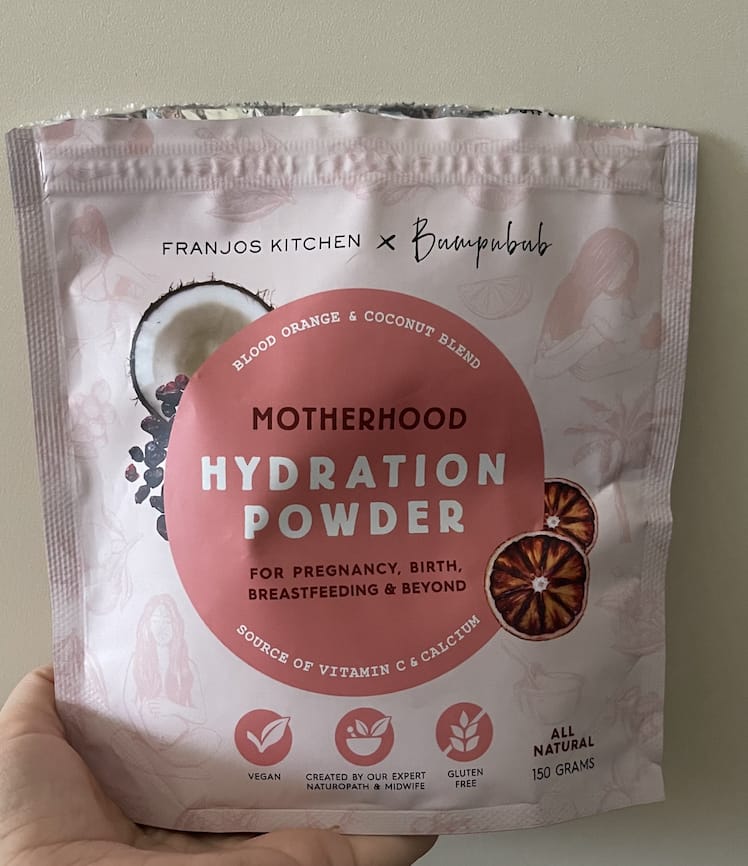 Customer photo review of Motherhood Hydration Powder - Blood Orange