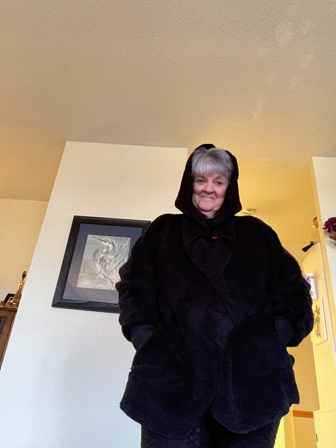 Customer photo review of Teddy Bear Plush Cardigan (Black)