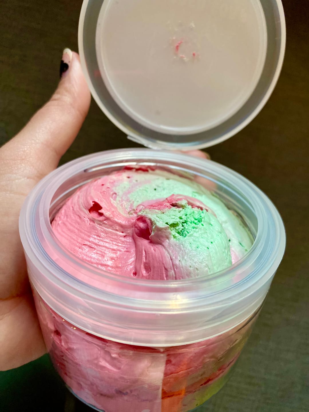 Customer photo review of Drinks with the Dead Whipped Soap (Cedarwood, red fruits & berries)