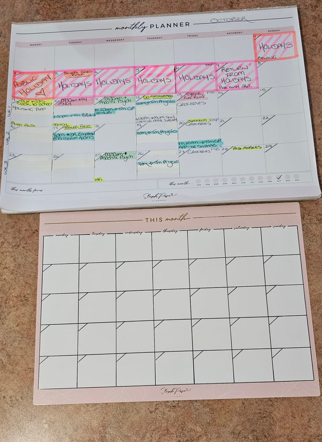 Customer photo review of NEW Blush Magnet Planner Set