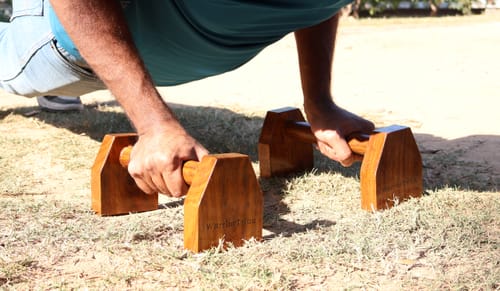 Customer photo review of WarriorTribe "Sheesham" Parallettes