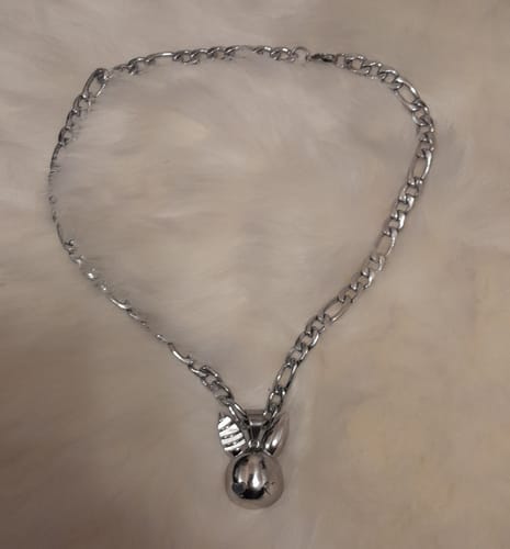 Customer photo review of Rabbit Heart Necklace