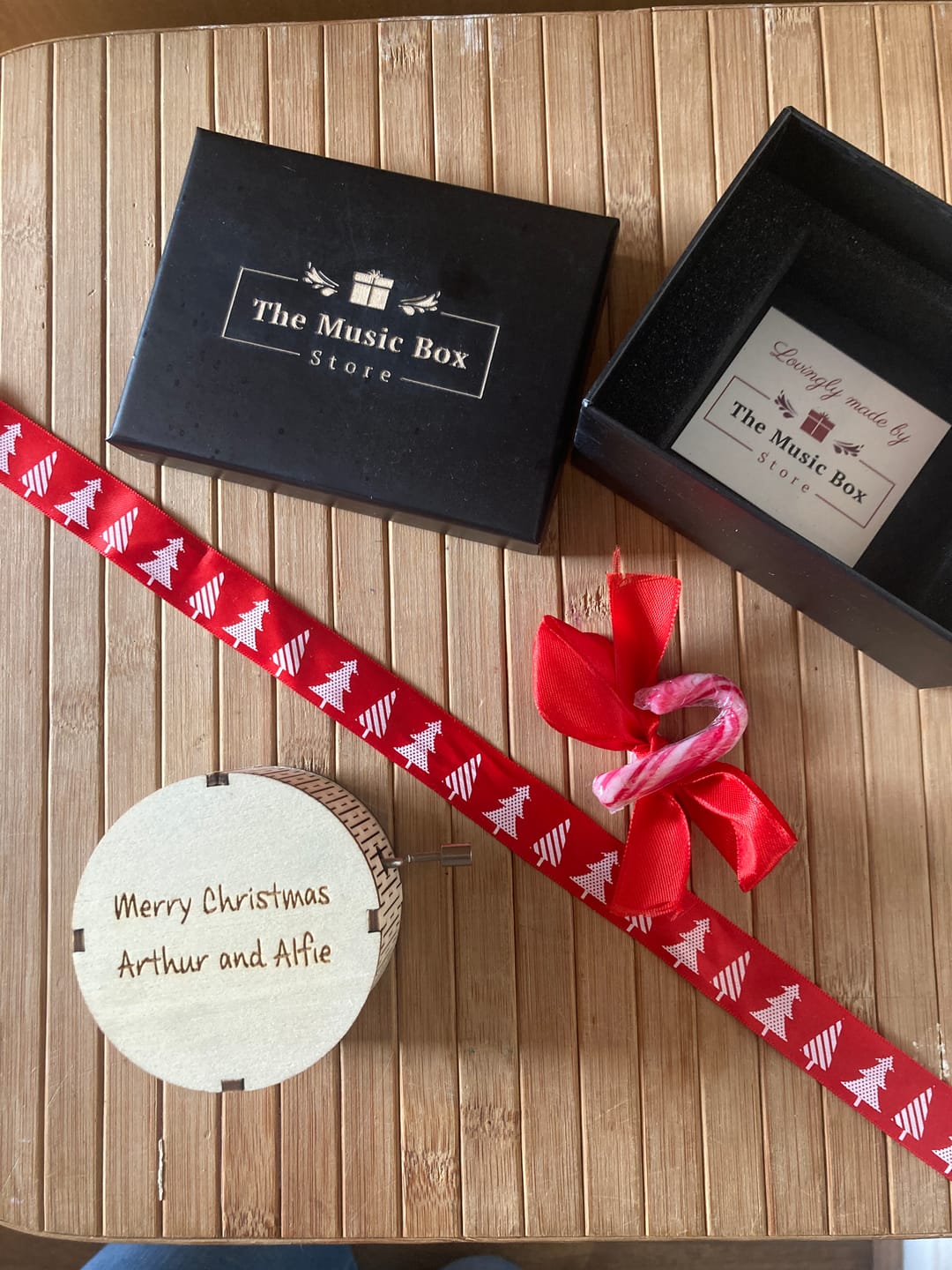 Customer photo review of Cylindrical Hand Crank Music Box