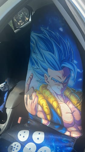 Customer photo review of Gogeta and Vegito Car Seat Covers Custom Anime Dragon Ball Car Accessories