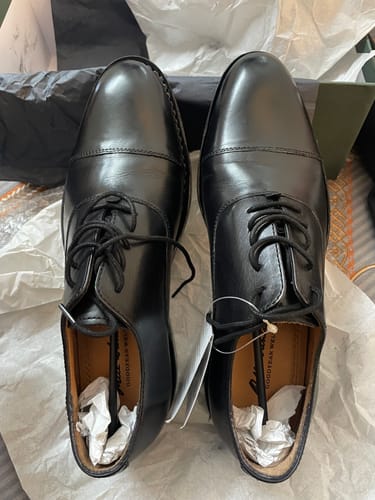 Customer photo review of Goodyear Welted - Cap Toe Oxfords - Black