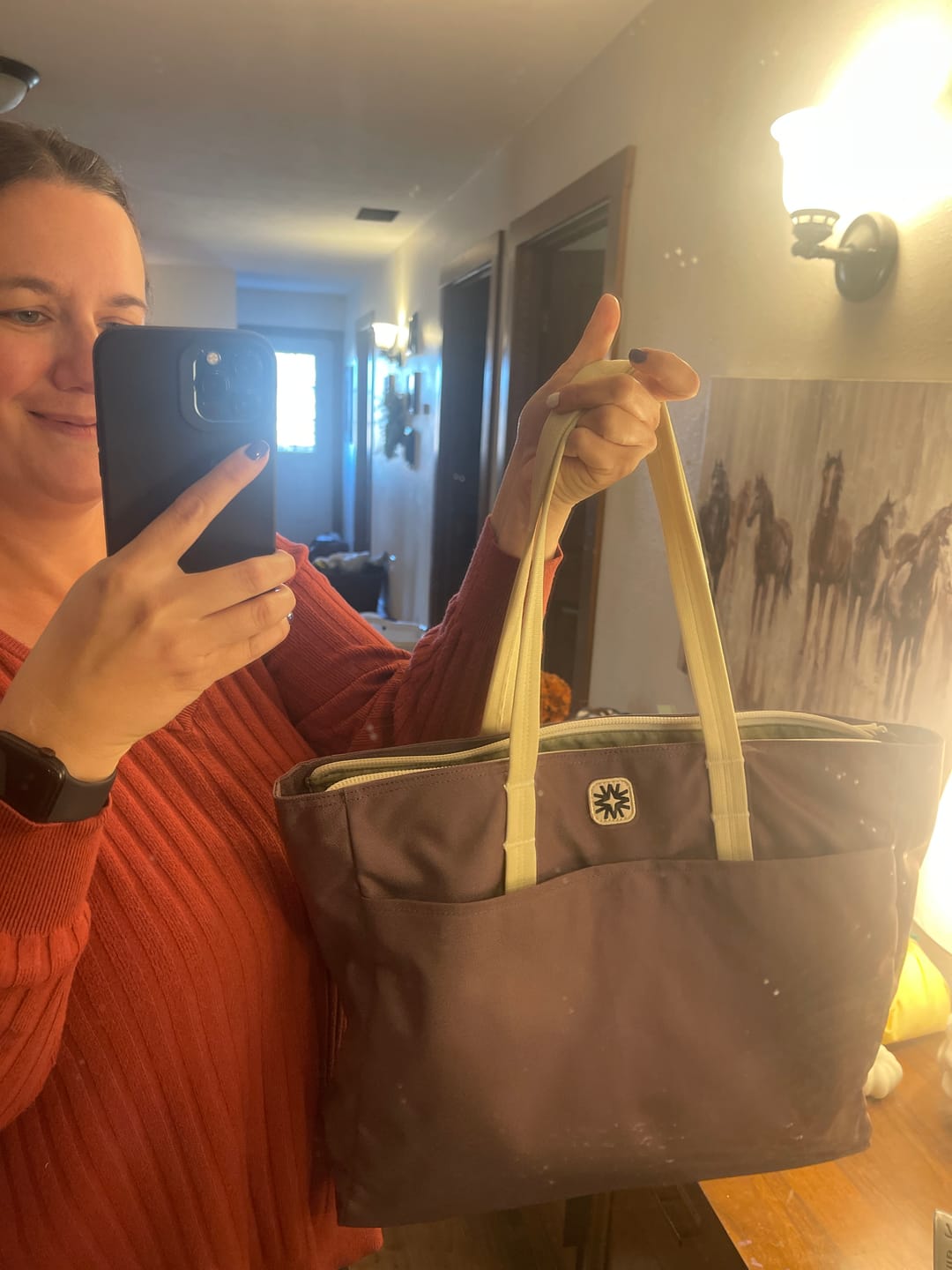 Customer photo review of Valley Tote Purple
