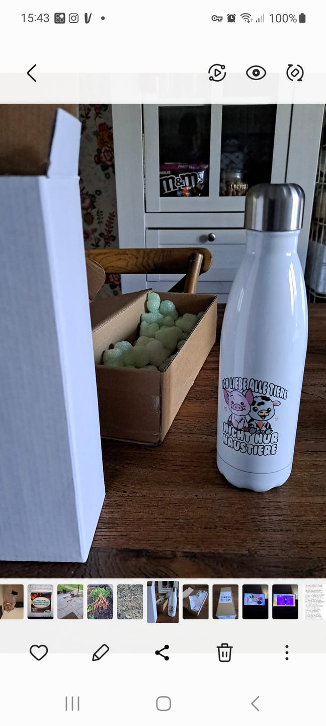 Customer photo review of ICH LIEBE ALLE TIERE | EDELSTAHL-THERMOFLASCHE