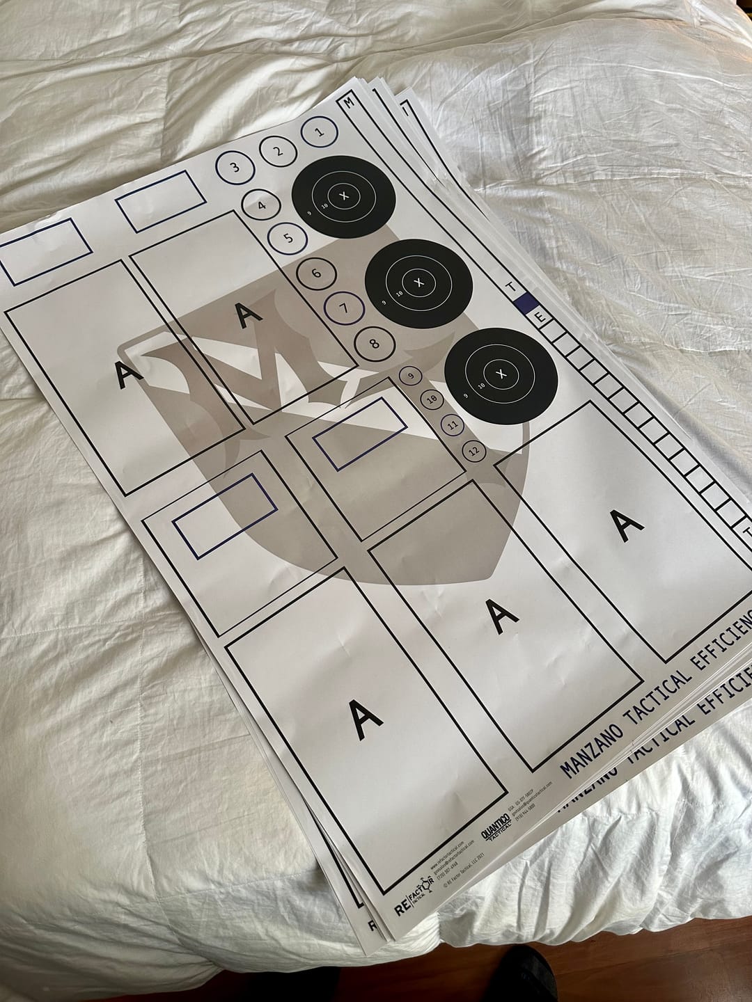 Customer photo review of Manzano Tactical Efficiency Target