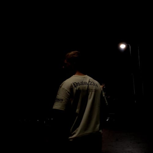 Customer photo review of Psalm 23:4 Oversized Tee - Cream