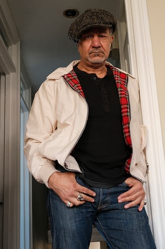 Customer photo review of Mens Classic Harrington Jacket - Beige