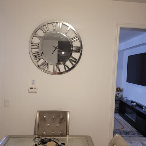 Customer photo review of 32" Luxury Real Mirrored Clock