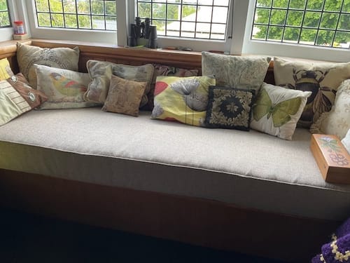 Customer photo review of Cavala Upholstery Fabric - 3 Colours