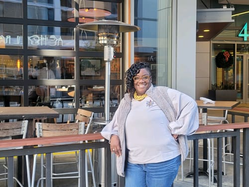 Customer photo review of Bubble Sleeve  V neck blouse- SGRHO