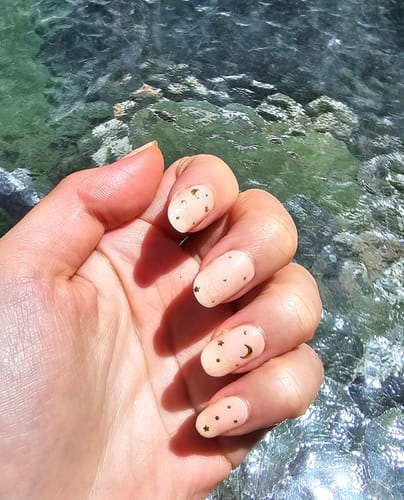 Customer photo review of Aurora Super Jellies DIY Semi Cured Gel Nail Wraps