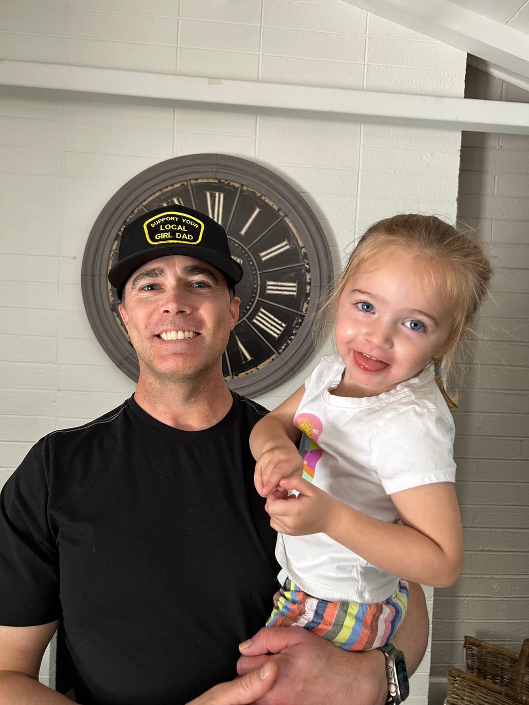 Customer photo review of Support Your Local Girl Dad Patch Hat